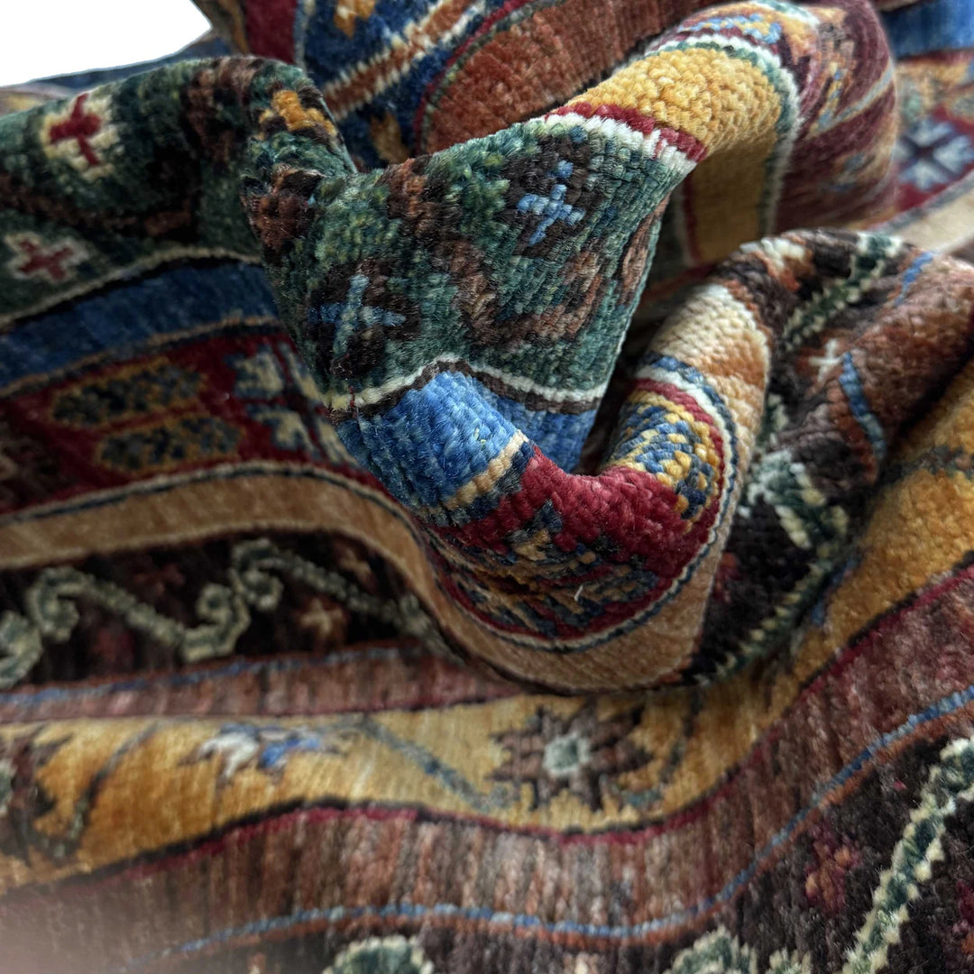 Afghan Sultani Rug 5' 7" x 7' 9" Hand-Knotted | No. AL75794