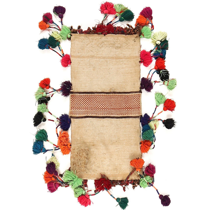 Afghan Saddle Bag Rug 1' 1" x 2' 2" Hand-Knotted | No. AL75800