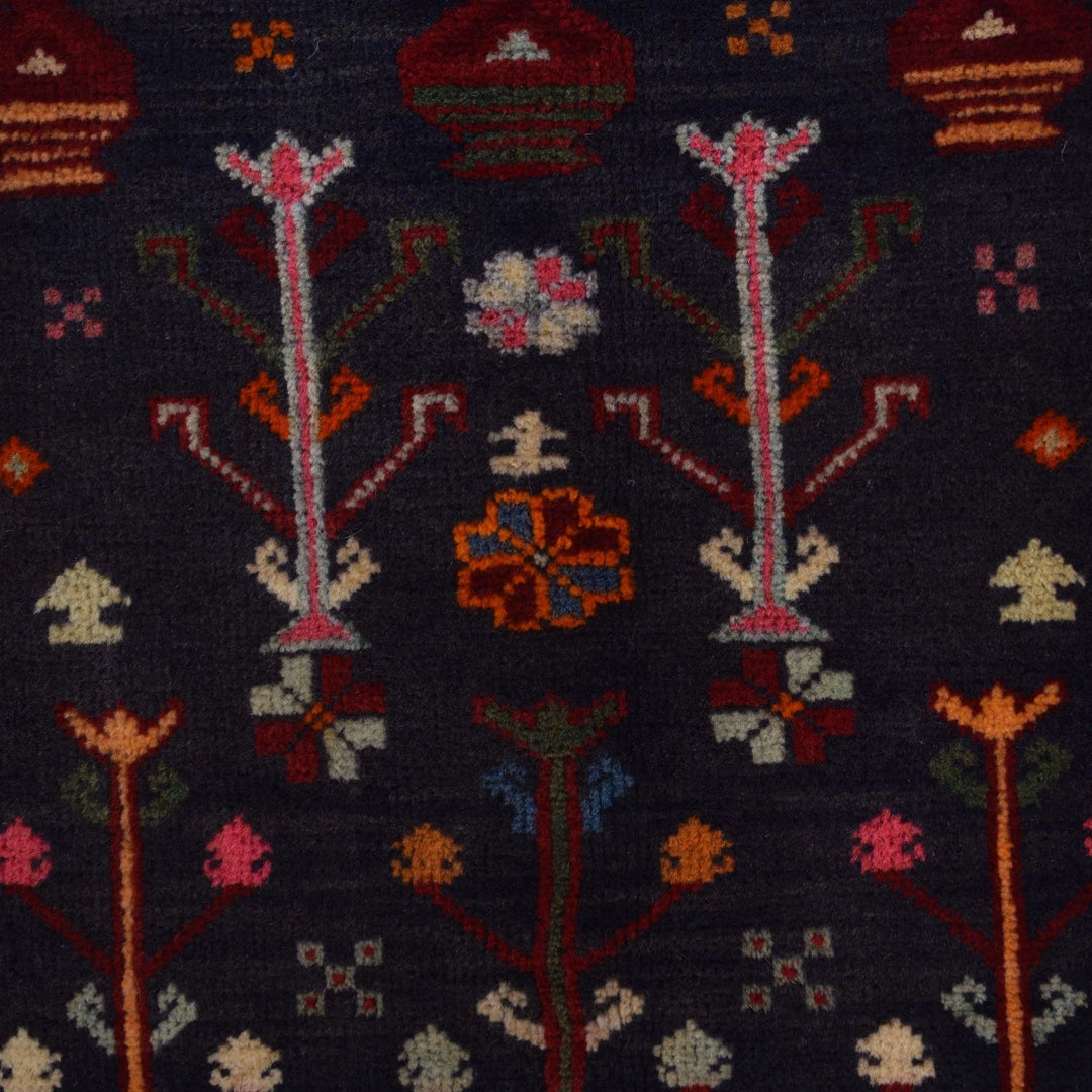 Afghan Baluchi Rug 2' 7" x 4' 4" Hand-Knotted | No. AL75866