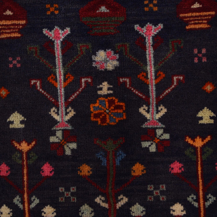 Afghan Baluchi Rug 2' 7" x 4' 4" Hand-Knotted | No. AL75866