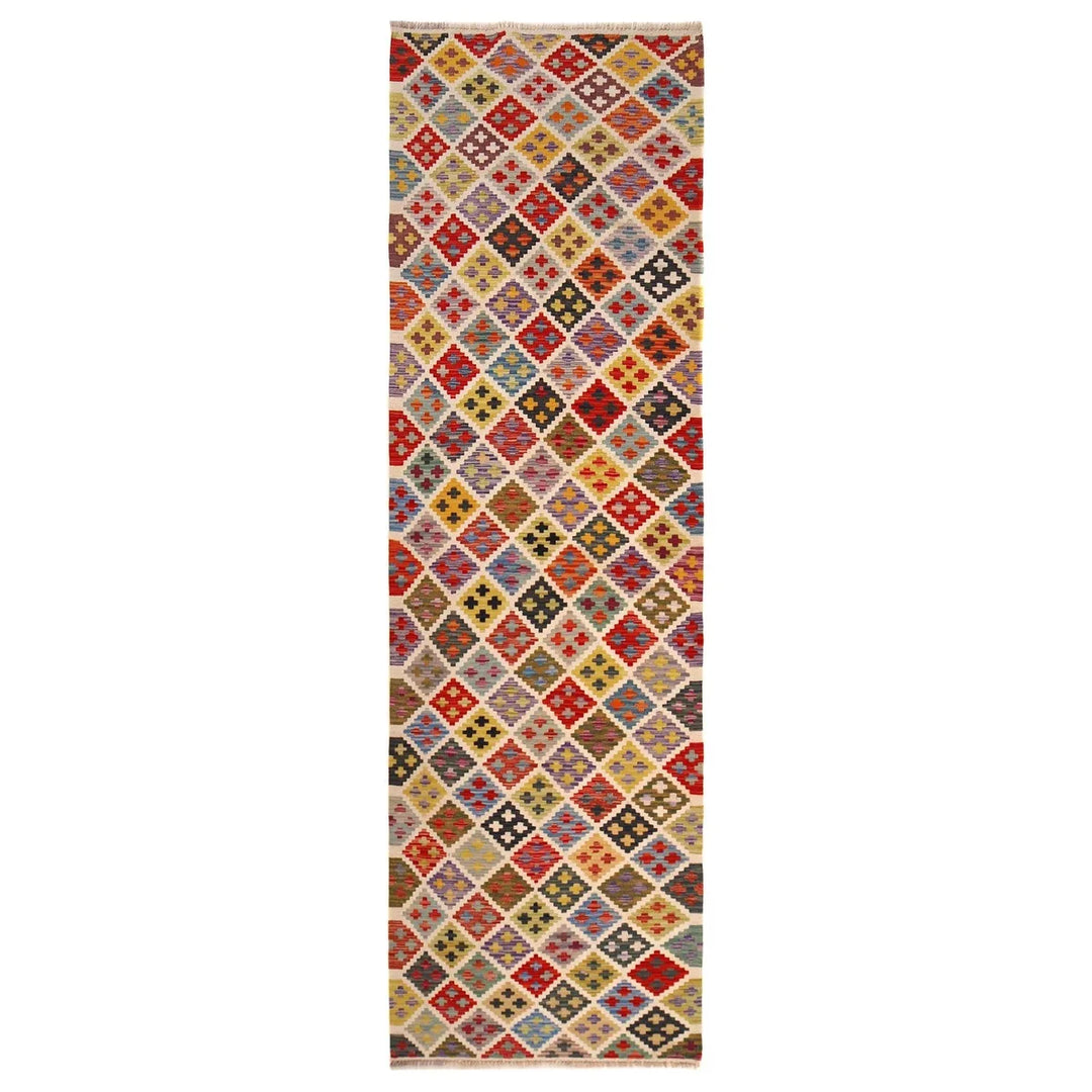 Afghan Kilim Rug 2' 10" x 9' 8" Flat-Weave | No. AL75884