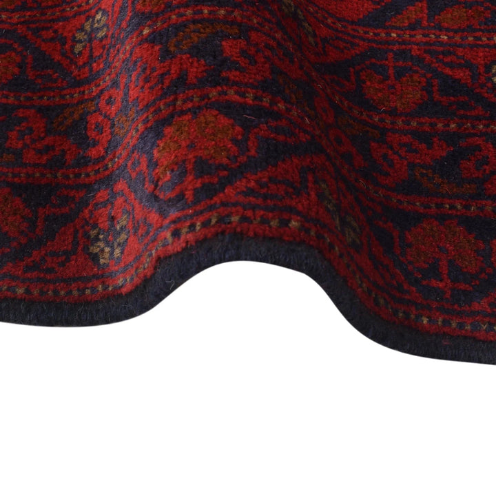 Red Afghan Khal Mohammadi Rug 4' 10" x 6' 5" Hand-Knotted | No. AL75912