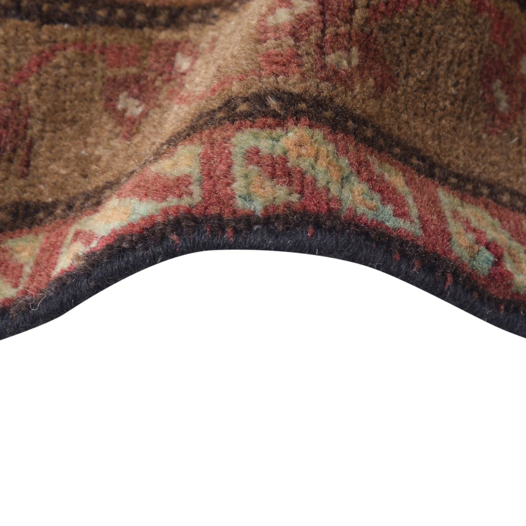 Brown Pakistani Overdye Rug 4' 0" x 6' 4" Hand-Knotted | No. AL75966