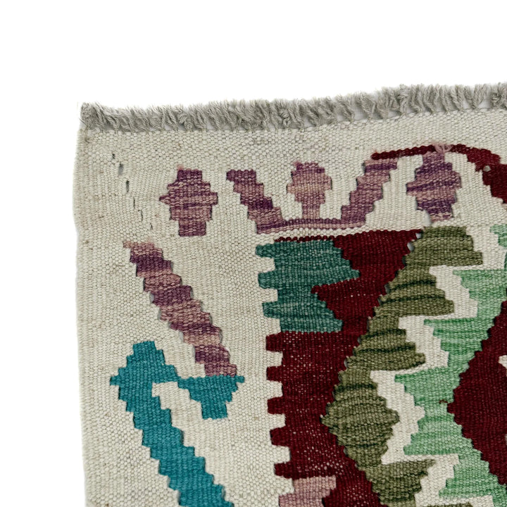 Afghan Vegetable Kilim Runner 2' 2" x 5' 4" Flat-Weave | No. AL75968