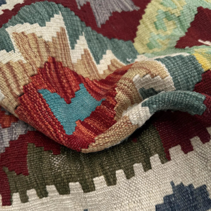 Afghan Vegetable Kilim Runner 2' 2" x 5' 4" Flat-Weave | No. AL75968