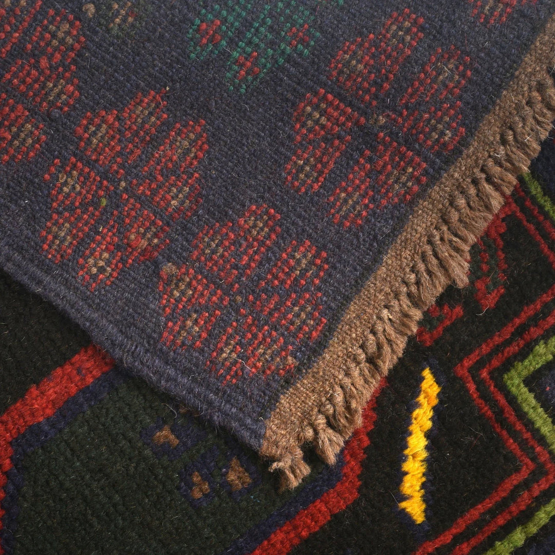 Afghan Baluchi Rug 4' 1" x 6' 0" Hand-Knotted | No. AL75970