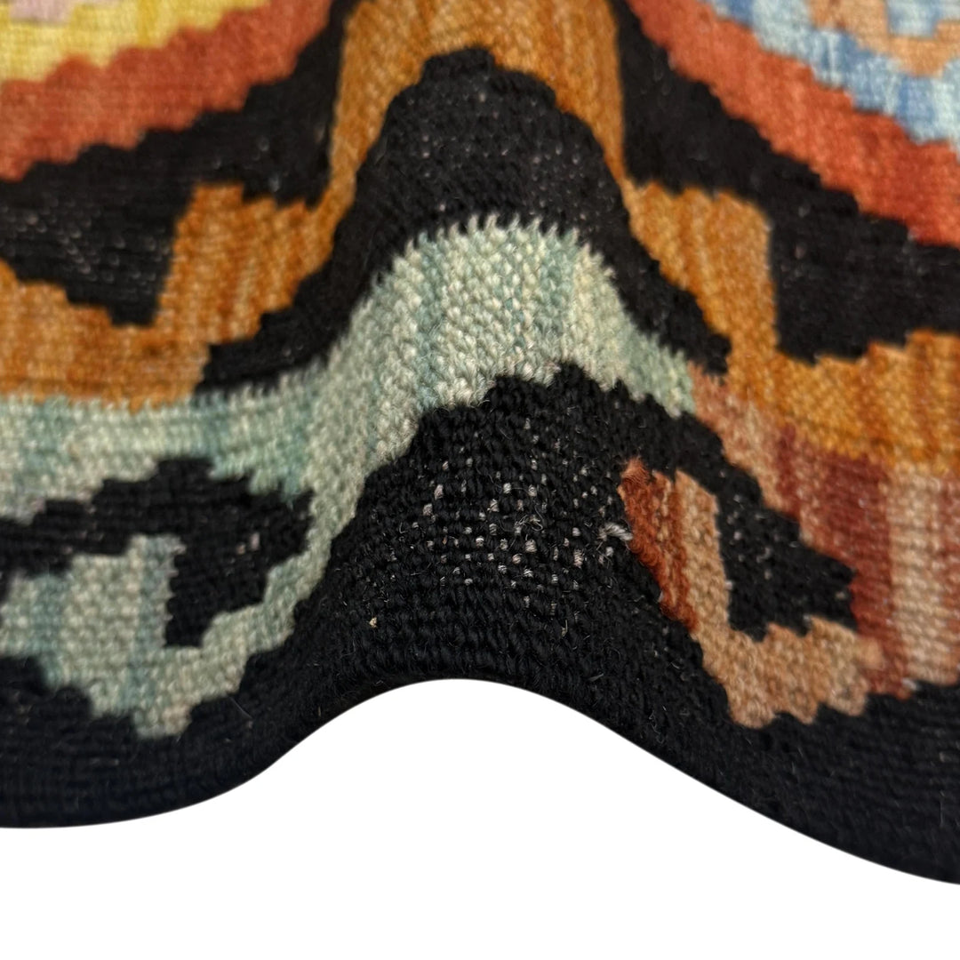 Afghan Kilim Rug 6'7" x 9'8" Flat-Weave | No. AL75996