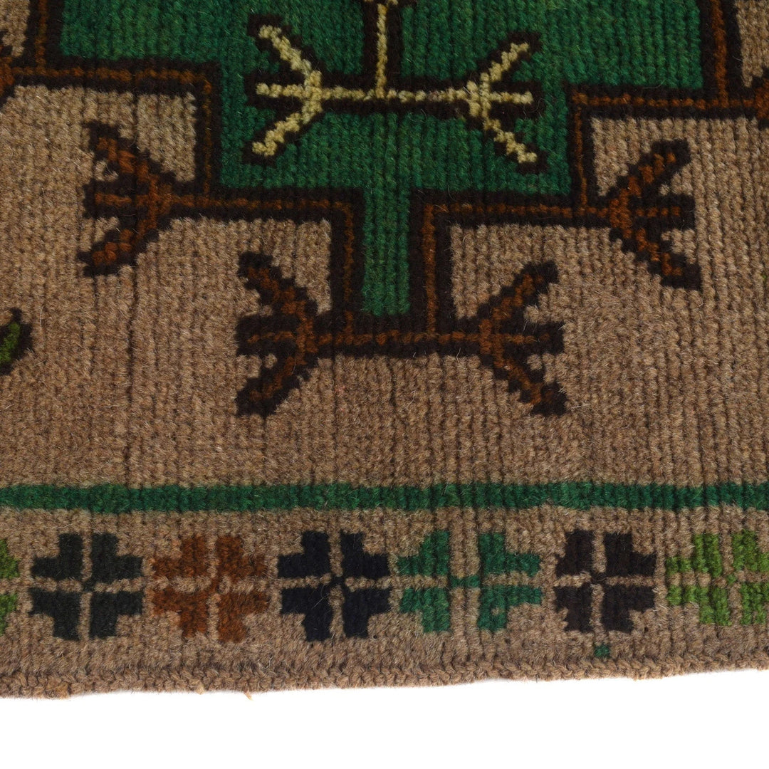 Afghan Baluchi Rug 2' 5" x 9' 3" Hand-Knotted | No. AL76079
