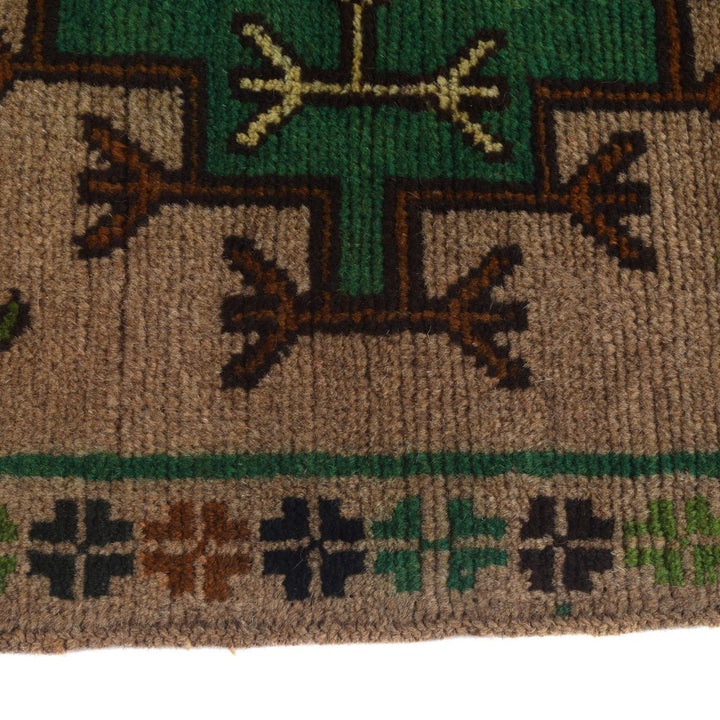 Afghan Baluchi Rug 2' 5" x 9' 3" Hand-Knotted | No. AL76079