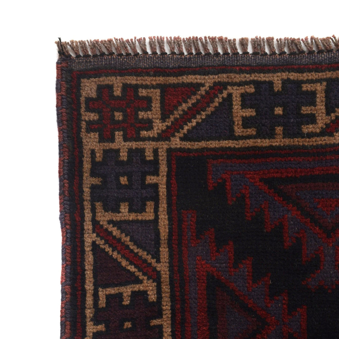 Afghan Baluchi Rug 2' 10" x 4' 9" Hand-Knotted | No. AL76108