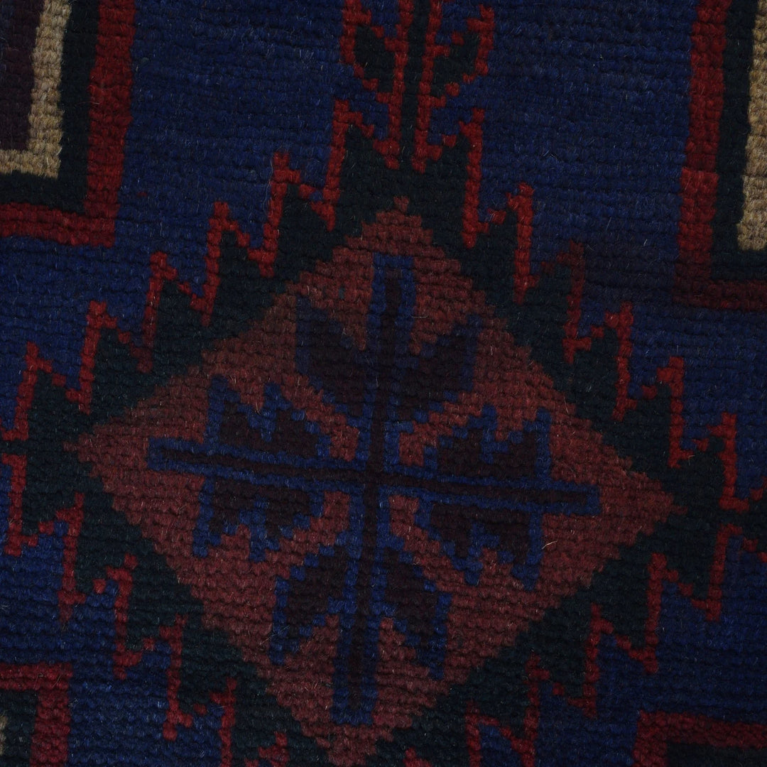 Afghan Baluchi Rug 2' 10" x 4' 9" Hand-Knotted | No. AL76108