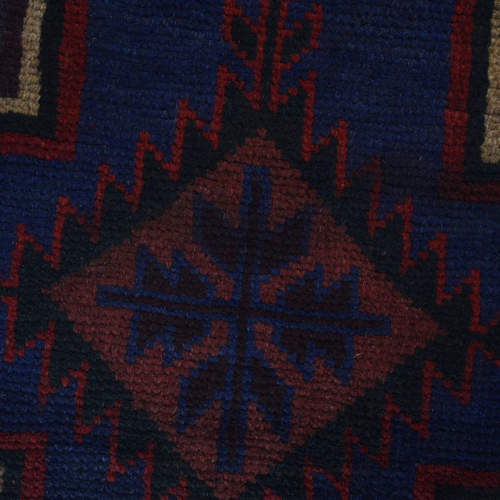 Afghan Baluchi Rug 2' 10" x 4' 9" Hand-Knotted | No. AL76108