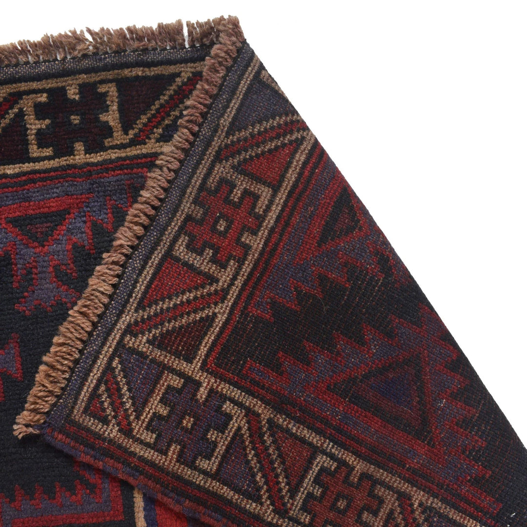 Afghan Baluchi Rug 2' 10" x 4' 9" Hand-Knotted | No. AL76108