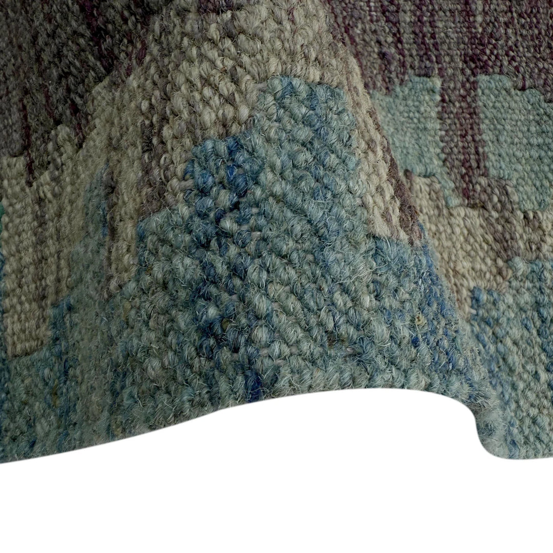 Afghan Vegetable Kilim Rug 2' 7" x 9' 4" Flat-Weave | No. AL76129