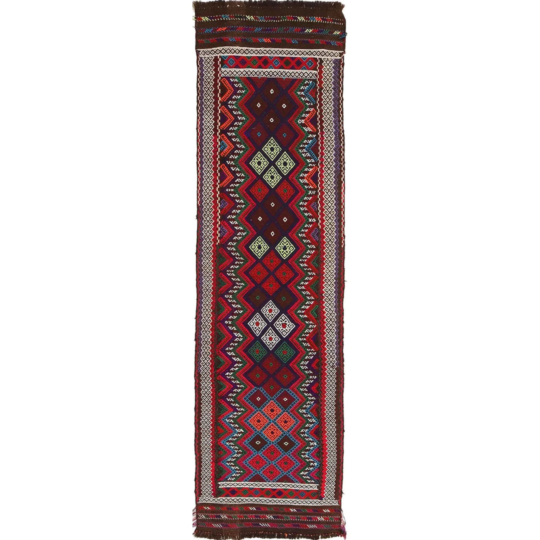 Afghan Suzuni Rug 2' 0" x 7' 6" Flat-Weave | No. AL76246