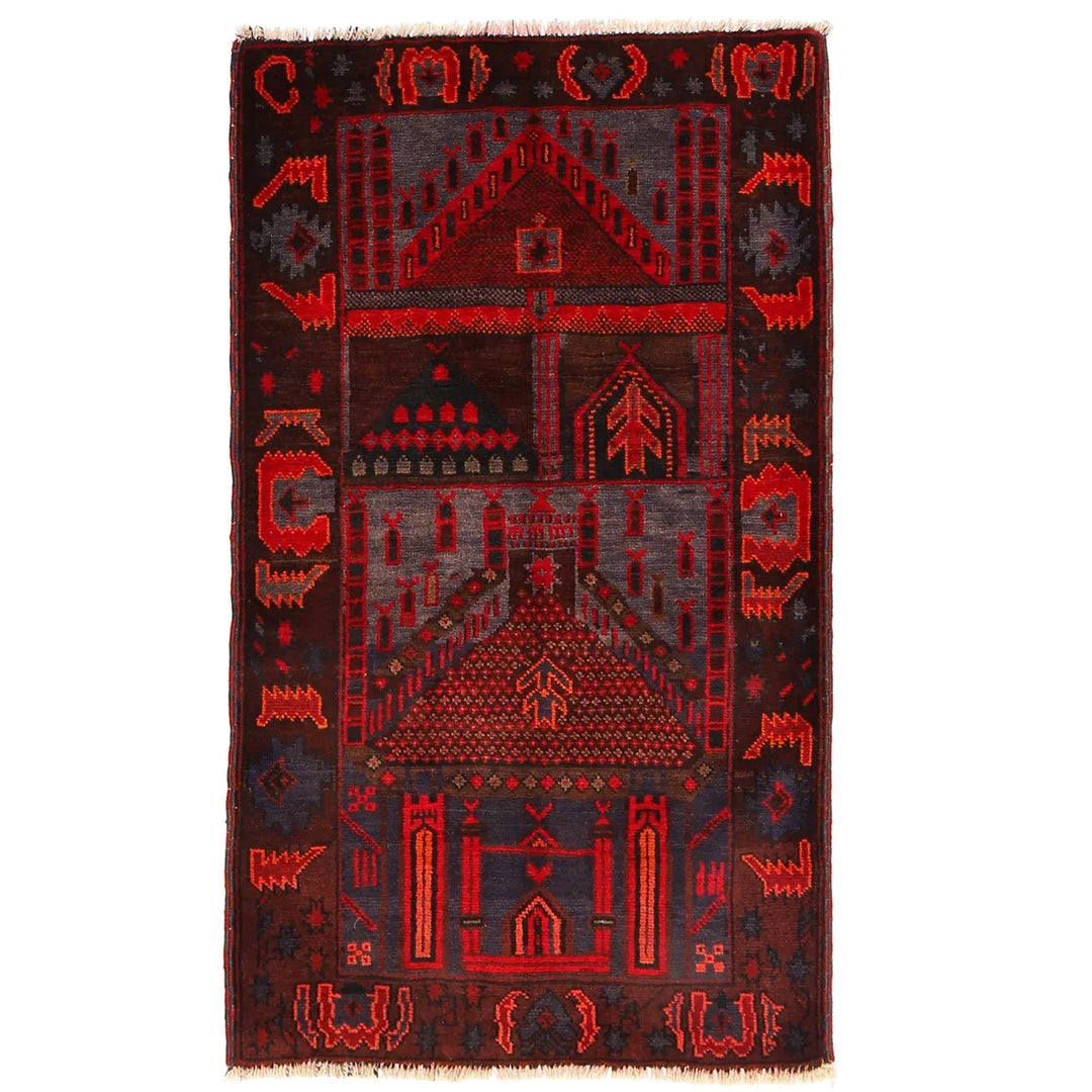Small Prayer Carpet 2' 10" x 4' 9" - No. AL76423