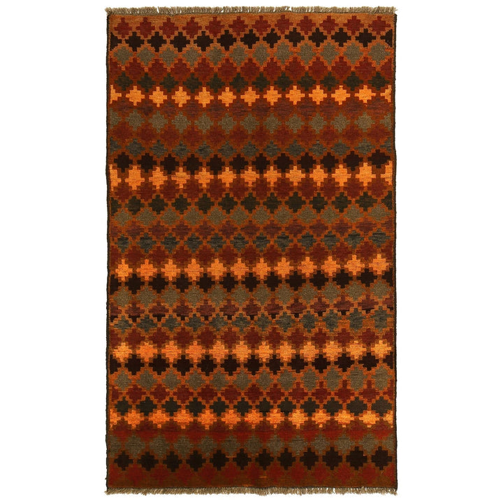 Afghan Baluchi Rug 3' 8" x 6' 2" Hand-Knotted | No. AL76547