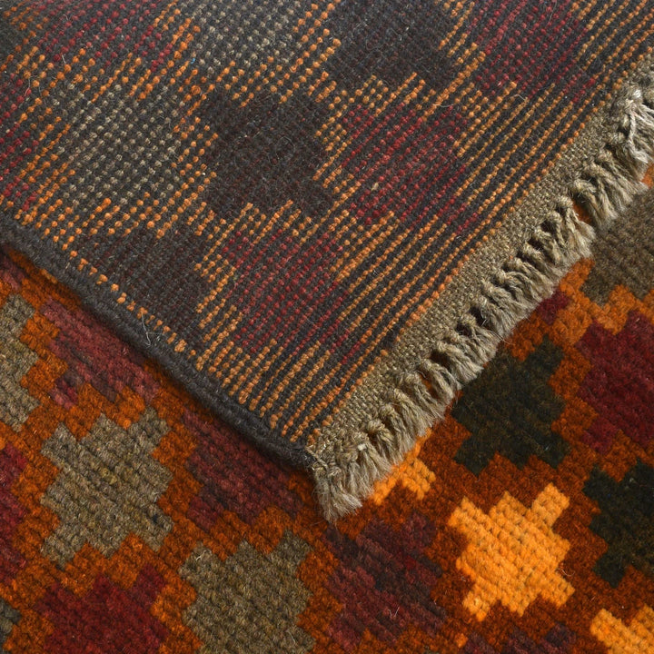 Afghan Baluchi Rug 3' 8" x 6' 2" Hand-Knotted | No. AL76547