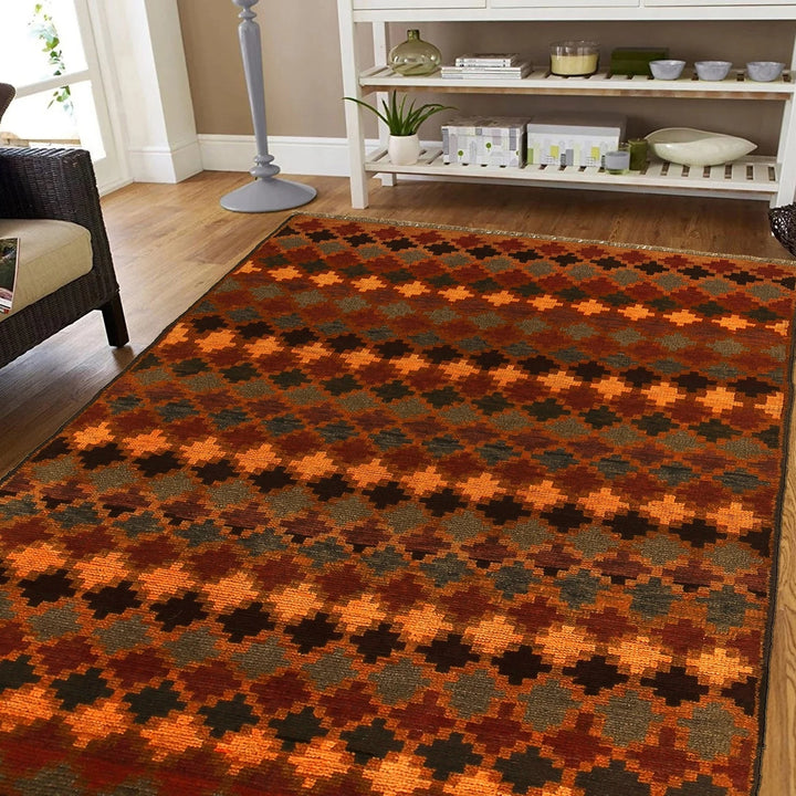 Afghan Baluchi Rug 3' 8" x 6' 2" Hand-Knotted | No. AL76547