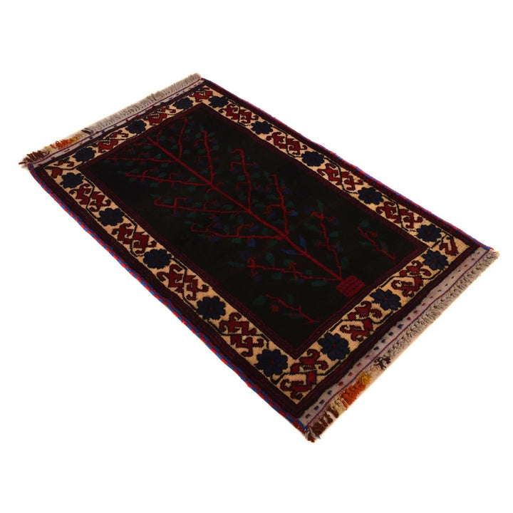 Afghan Baluchi Rug 2' 4" x 3' 9" Hand-Knotted | No. AL76565