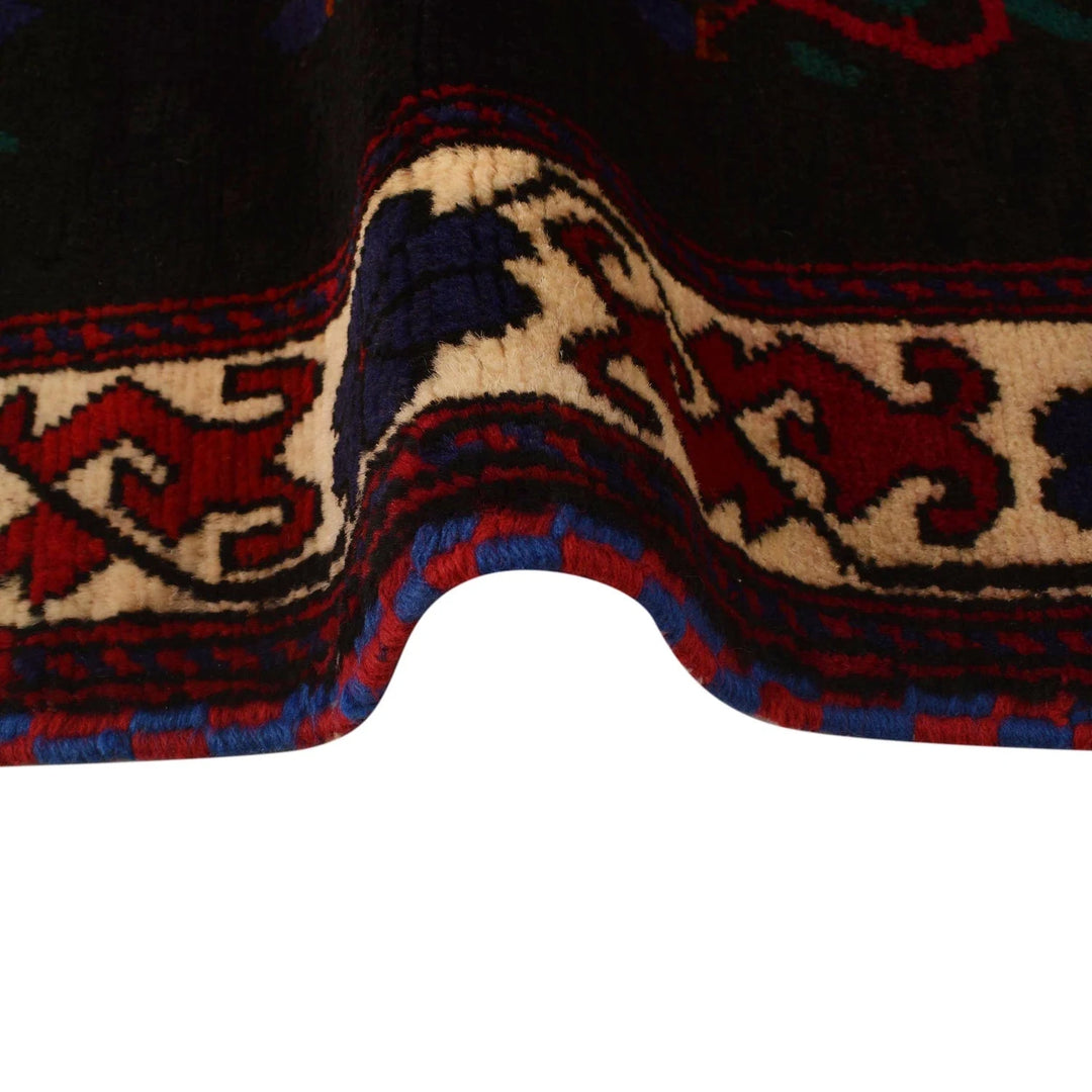 Afghan Baluchi Rug 2' 4" x 3' 9" Hand-Knotted | No. AL76565