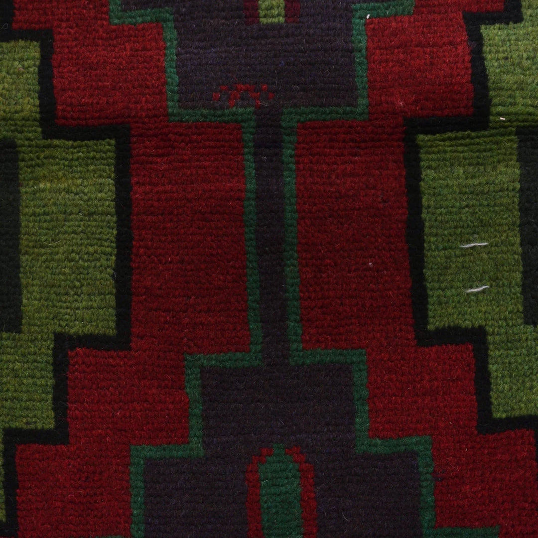 Afghan Baluchi Rug 4' 2" x 6' 3" Hand-Knotted | No. AL76598