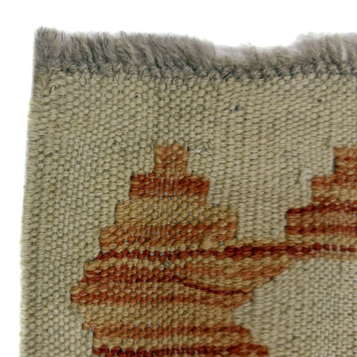 Afghan Vegetable Kilim Rug 1' 11" x 5' 7" Flat-Weave | No. AL767125