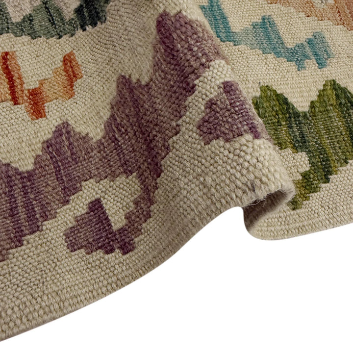 Afghan Vegetable Kilim Rug 1' 11" x 5' 7" Flat-Weave | No. AL767125