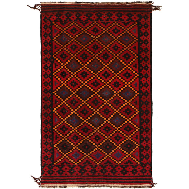 Afghan Kilim Rug 5' 7" x 9' 1" Flat-Weave | No. AL76746