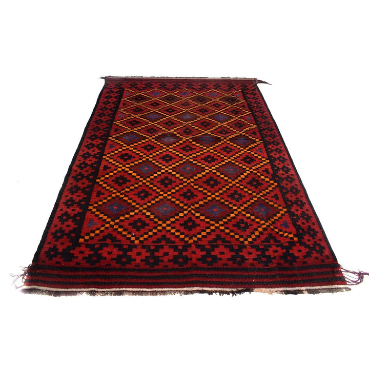 Afghan Kilim Rug 5' 7" x 9' 1" Flat-Weave | No. AL76746