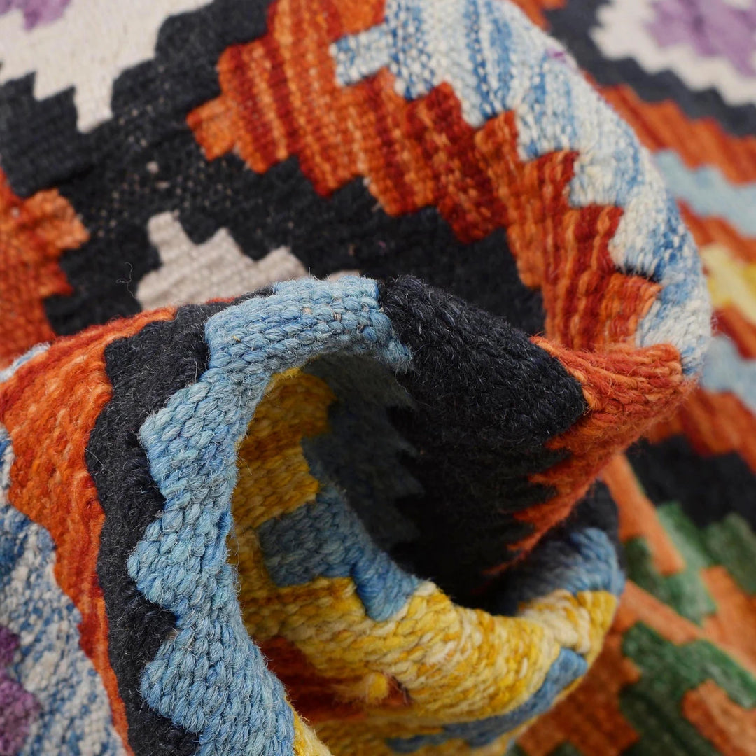 Afghan Kilim Rug 2' 9" x 10' 2" Flat-Weave | No. AL76799