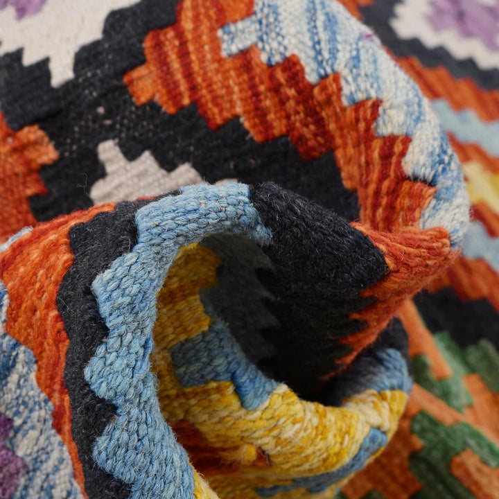 Afghan Kilim Rug 2' 9" x 10' 2" Flat-Weave | No. AL76799