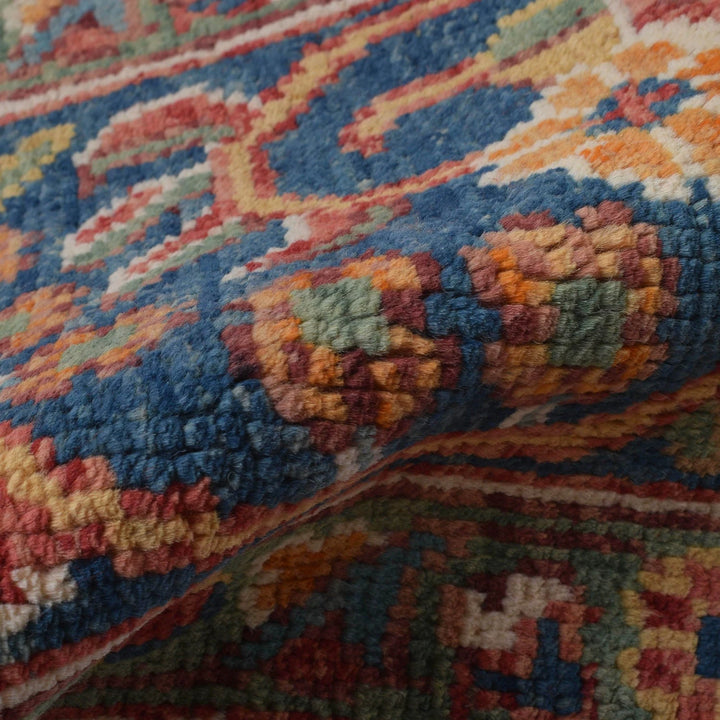 Red Afghan Heriz Rug 8' 5" x 10' 6" Hand-Knotted | No. AL76851