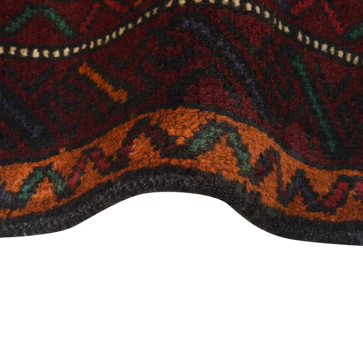 Orange Afghan Baluchi Rug 3' 11" x 6' 7" Hand-Knotted | No. AL76880