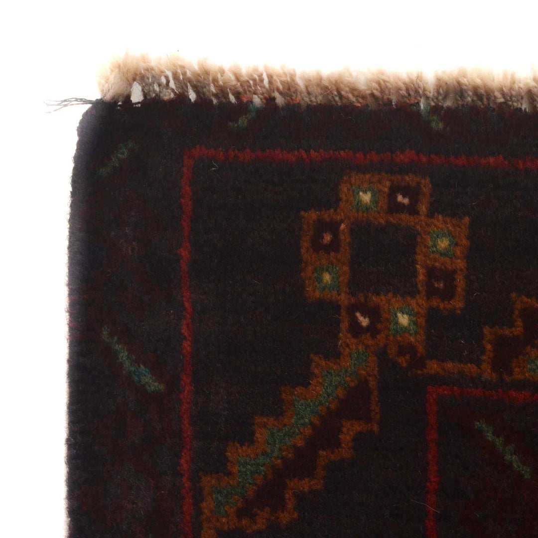 Afghan Baluchi Rug 3' 7" x 6' 9" Hand-Knotted | No. AL77035