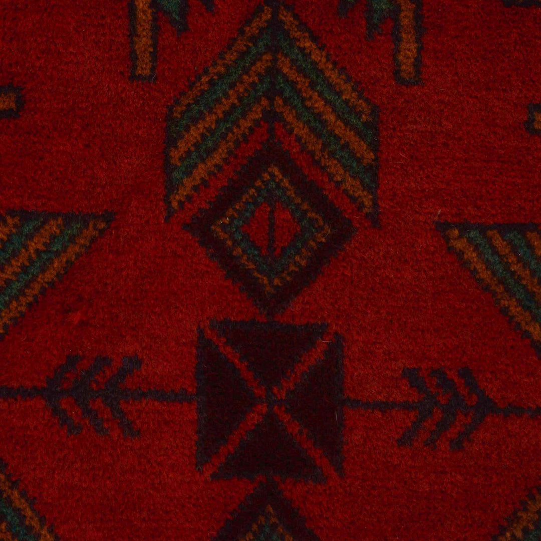 Afghan Baluchi Rug 3' 7" x 6' 9" Hand-Knotted | No. AL77035
