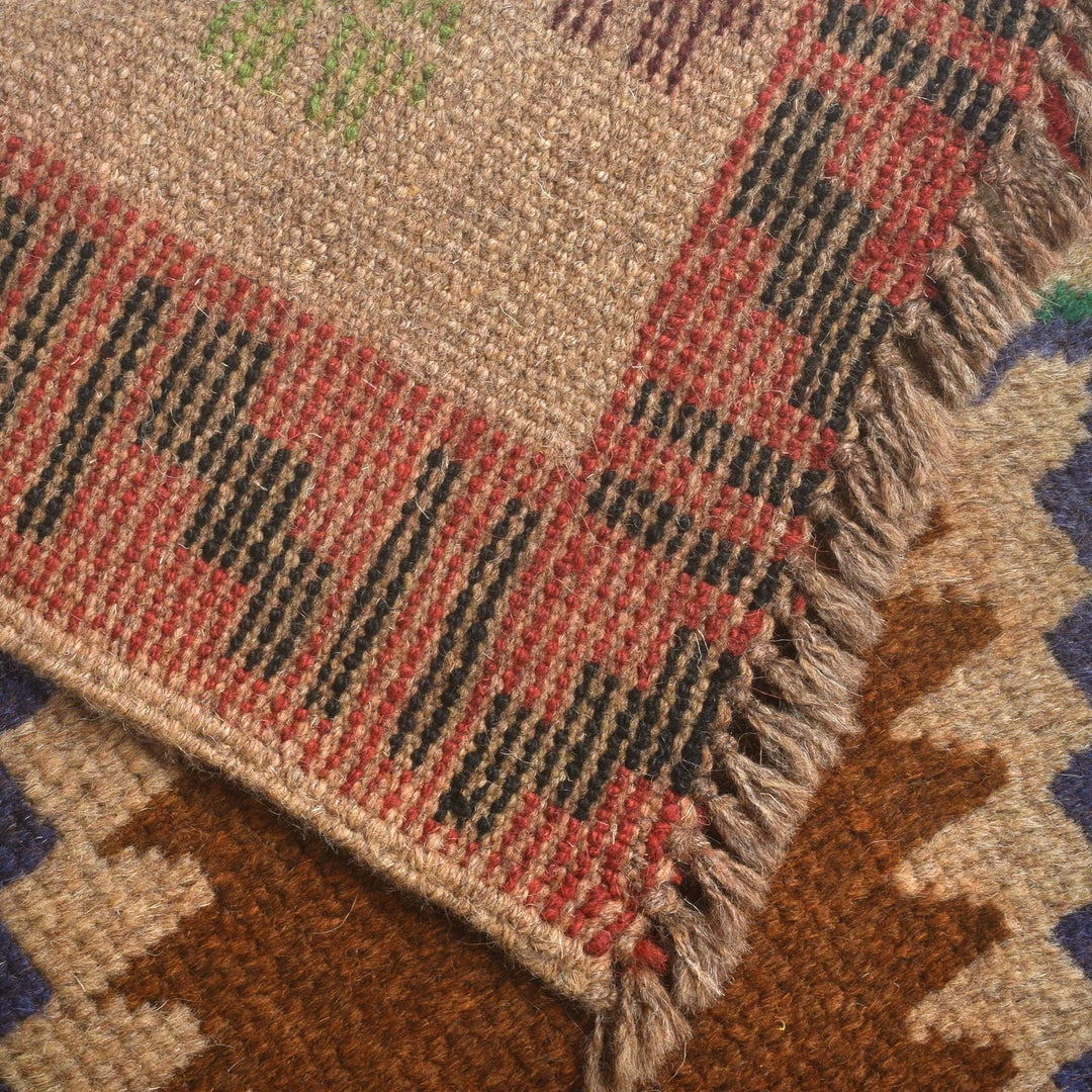 Afghan Baluchi Rug 4' 1" x 6' 0" Hand-Knotted | No. AL77155