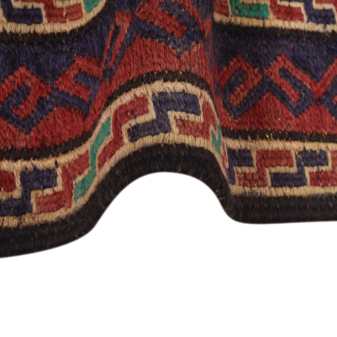Beige Afghan Saghari Kilim Rug 4' 4" x 6' 6" Flat-Weave | No. AL77346