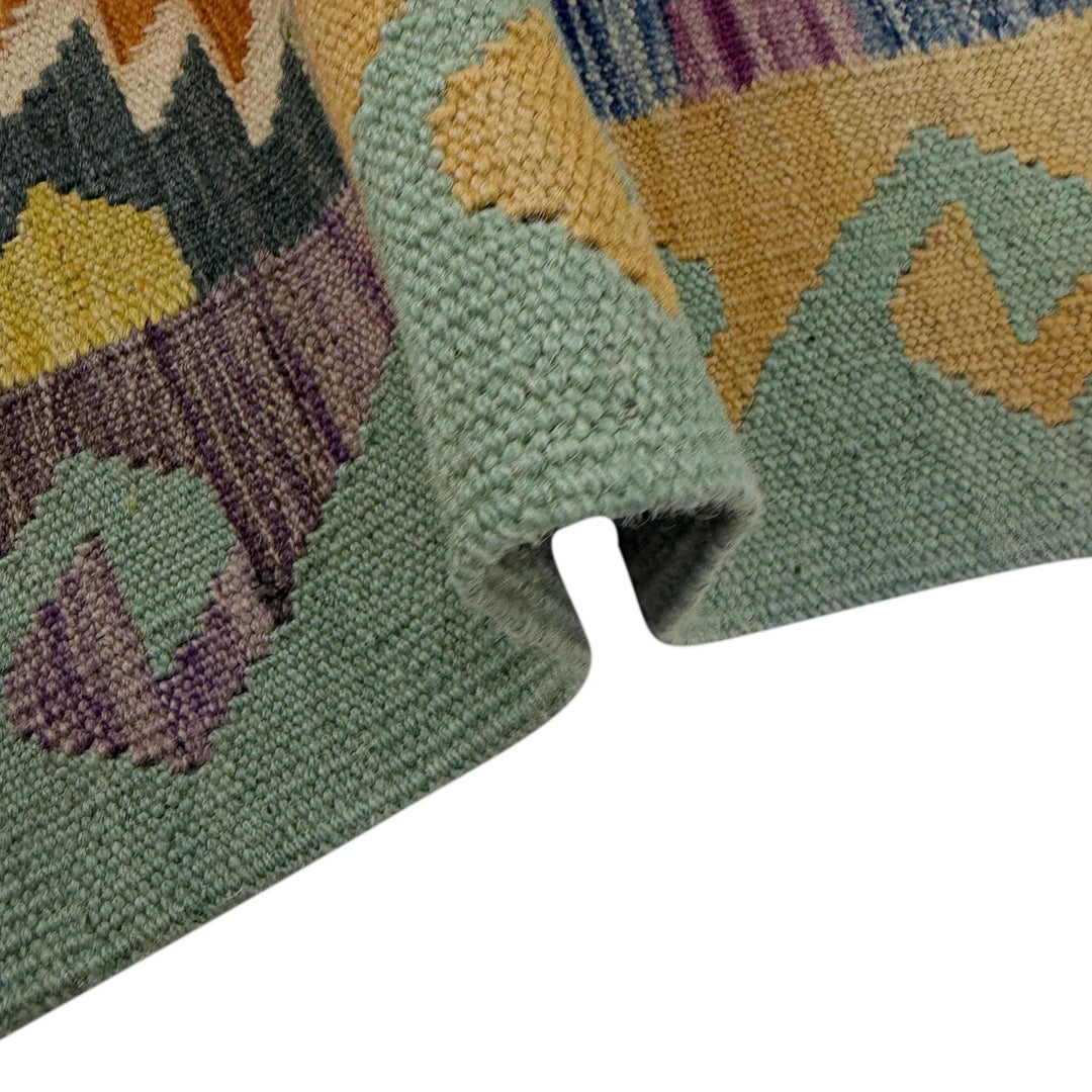 Afghan Vegetable Kilim Rug 2' 7" x 4' 0" Flat-Weave | No. AL773892