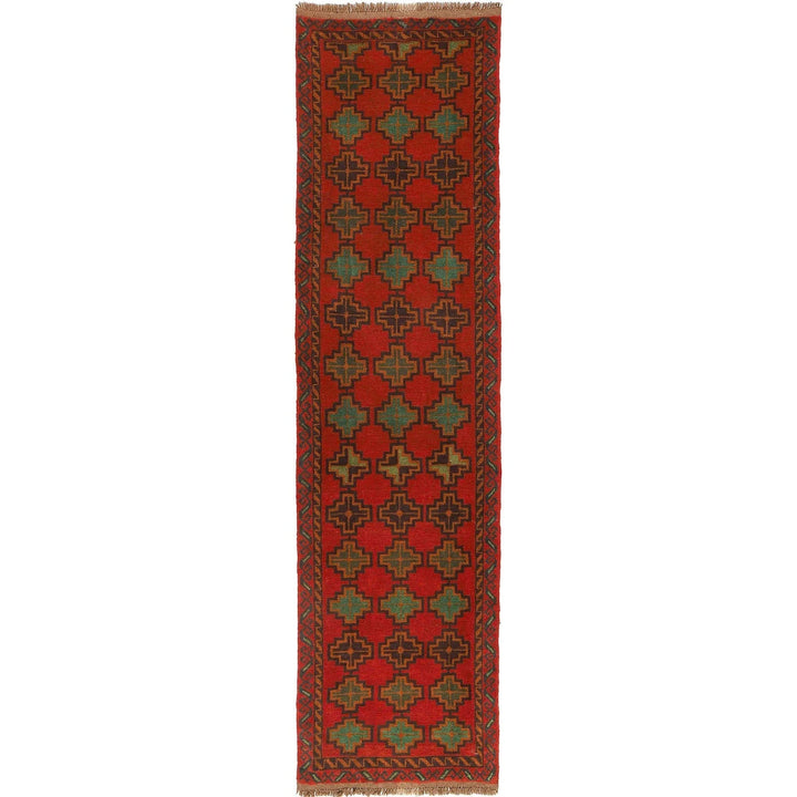 Afghan Baluchi Hallway Runner 2' 7" x 9' 8" Hand-Knotted | No. AL77504