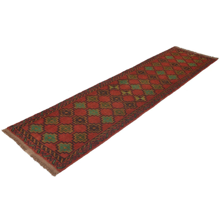 Afghan Baluchi Hallway Runner 2' 7" x 9' 8" Hand-Knotted | No. AL77504