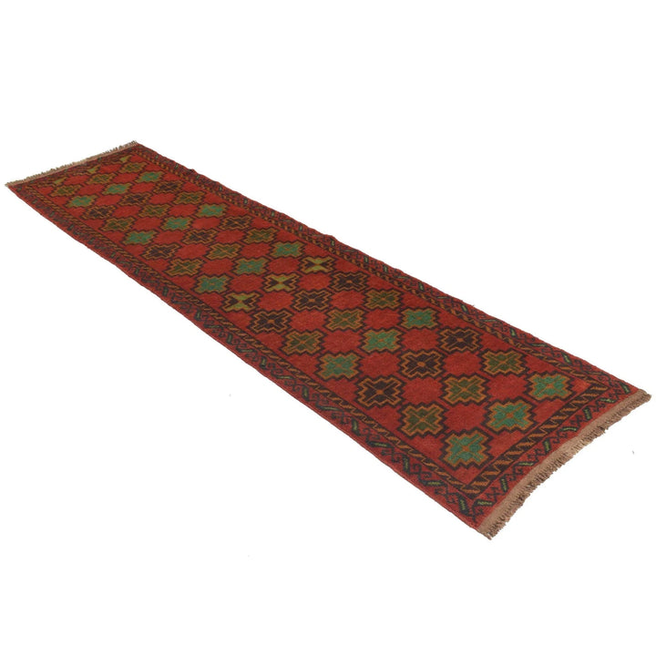 Afghan Baluchi Hallway Runner 2' 7" x 9' 8" Hand-Knotted | No. AL77504