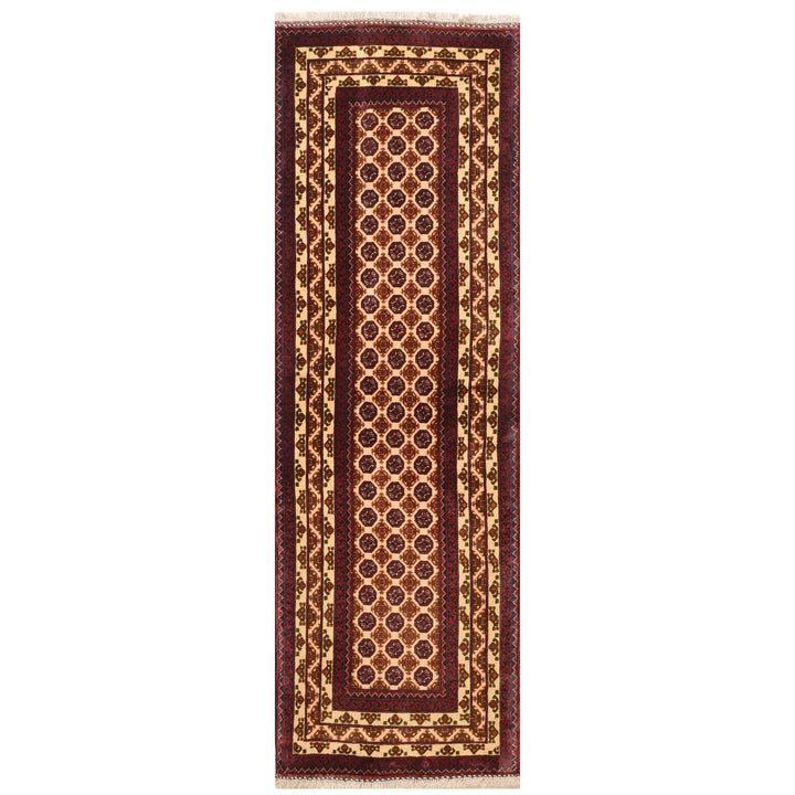 Red Afghan Khoja Roshnai Runner Rug 2' 2" x 6' 5" Hand-Knotted | No. AL77540