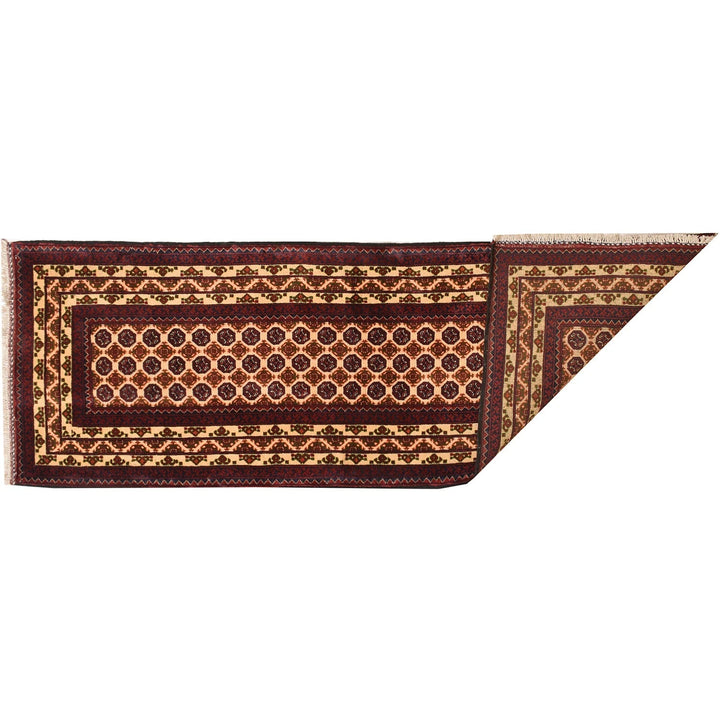 Red Afghan Khoja Roshnai Runner Rug 2' 2" x 6' 5" Hand-Knotted | No. AL77540