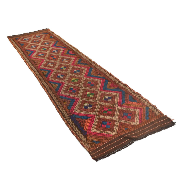Afghan Kilim Rug 2' 9" x 9' 1" Flat-Weave | No. AL77571