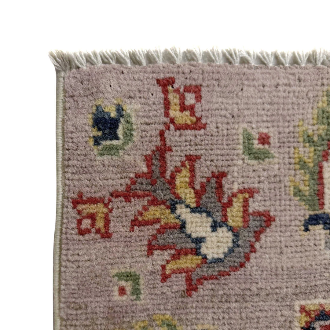 Pink Afghan Bakhtiar Runner Rug 2' 9" x 10' 2" Hand-Knotted | No. AL77617