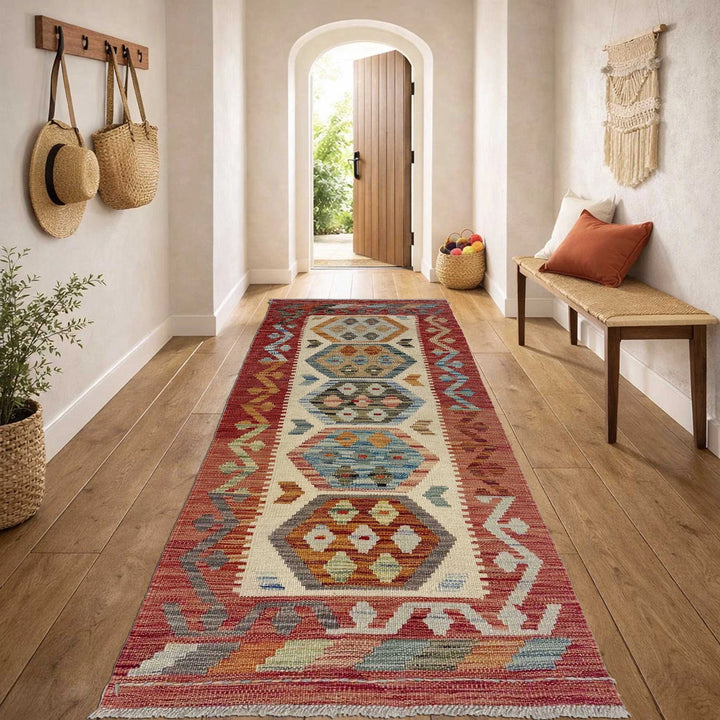 Afghan Kilim Rug 2' 0" x 5' 10" Flat-Weave | No. AL77627