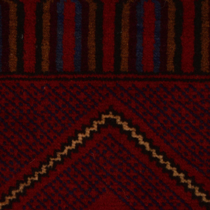 Red Afghan Prayer Rug 2' 11" x 4' 5" Hand-Knotted | No. AL77642