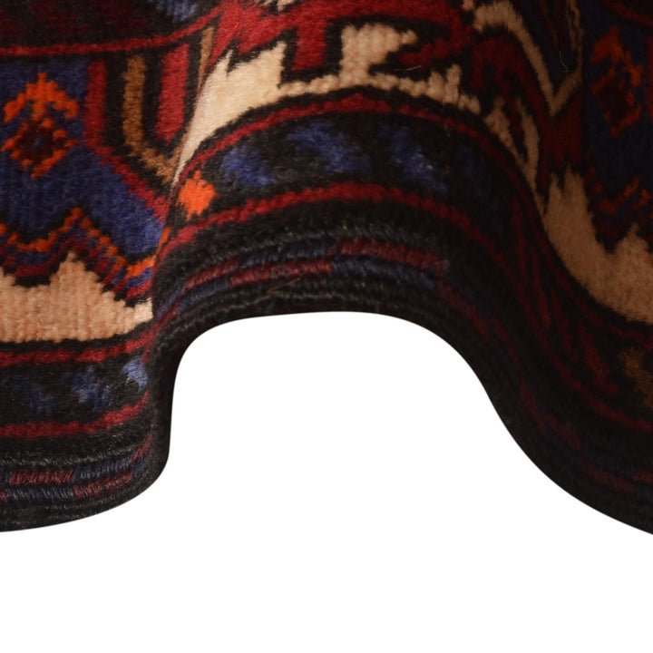 Red Afghan Prayer Rug 2' 11" x 4' 5" Hand-Knotted | No. AL77642