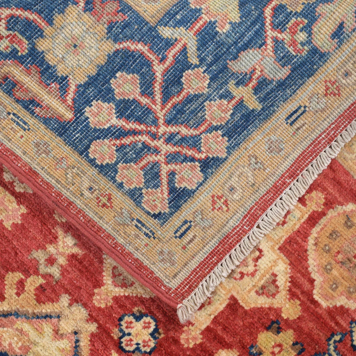 Red Afghan Serapi Rug 4' 7" x 6' 5" Hand-Knotted | No. AL77713